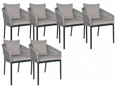Stern Jella Stapelsessel, Gestell Aluminium anthrazit, 6er-Set Ausstellungsstücke
