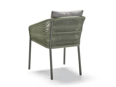 Stern Jella Stapelsessel, Gestell Aluminium Pistazie, Kordel Pistazie