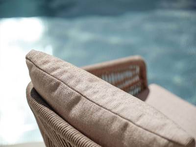 Stern Jella Stapelsessel, Gestell Aluminium Terra, Kordel Terra