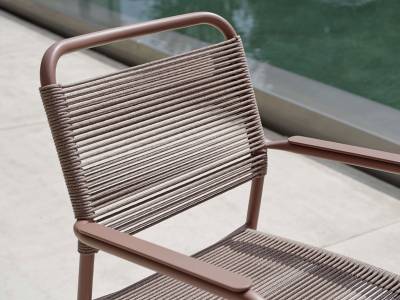 Stern Joris Stapelsessel, Gestell Aluminium Terra, Kordel Terra