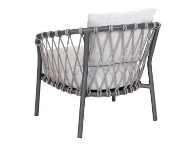 Stern KLEA Lounge Sessel, Aluminium anthrazit matt, Kordel Stone