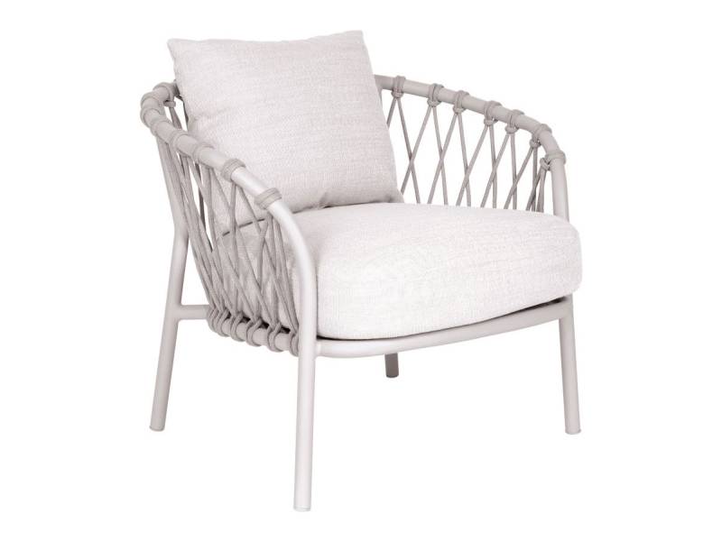 Stern KLEA Lounge Sessel, Aluminium greige, Kordel greige