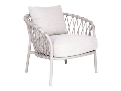 Stern KLEA Lounge Sessel, Aluminium greige, Kordel greige