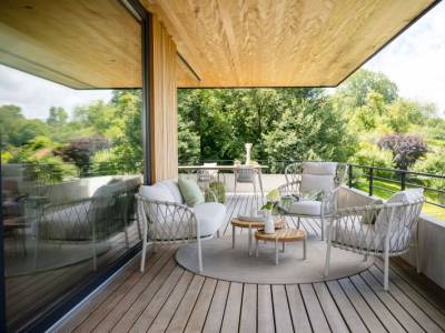 Stern KLEA Lounge Sessel, Aluminium greige, Kordel greige