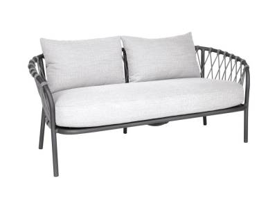 Stern KLEA Lounge Sofa, Aluminium anthrazit matt, Kordel Stone