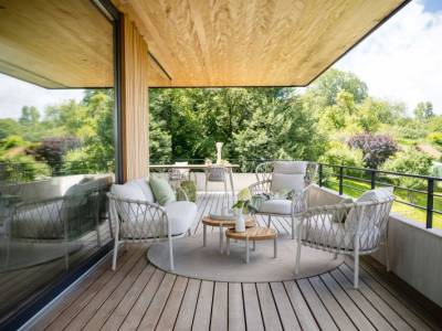 Stern KLEA Lounge Sofa, Aluminium greige, Kordel greige