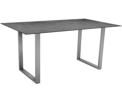 Stern Kufentischsystem: Edelstahl Tischgestell 160 x 90 cm + freiwählbare Tischplatte