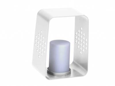 Stern Leuchte 20 x 22 x 30 cm Aluminium weiß mit LED-Einsatz