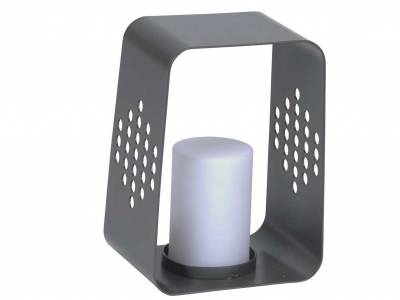 Stern Leuchte 20x22x30 cm Aluminium anthrazit mit LED-Einsatz