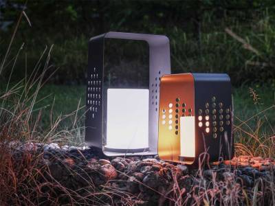 Stern Leuchte 26x28x45 cm Aluminium anthrazit mit LED-Einsatz