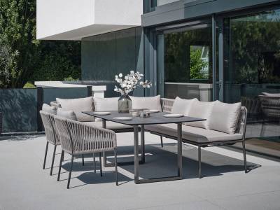 Stern Marla Dining 3-Sitzer Bank, mit Armlehnen