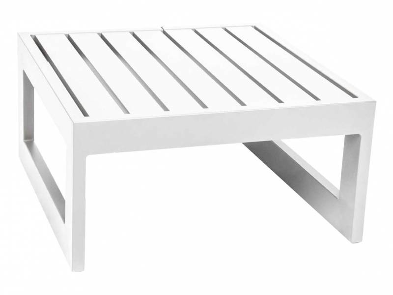 Stern New Holly Dining Aluminium Beistelltisch/Hocker 72x72x38 cm, weiß weiß