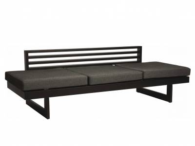 Stern New Holly Lounge/Liege Aluminium schwarz matt mit Kissen