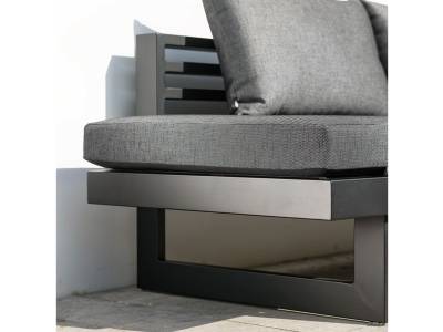 Stern New Holly Lounge/Liege Aluminium schwarz matt mit Kissen