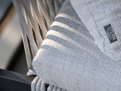 Stern TAMMO 3-Sitzer Bank, Aluminium anthrazit matt, Kordel Stone