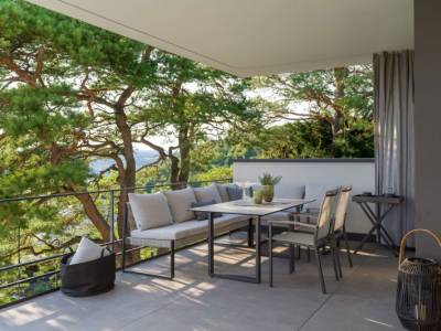 Stern TAMMO Eckelement, Aluminium anthrazit matt, Kordel Stone