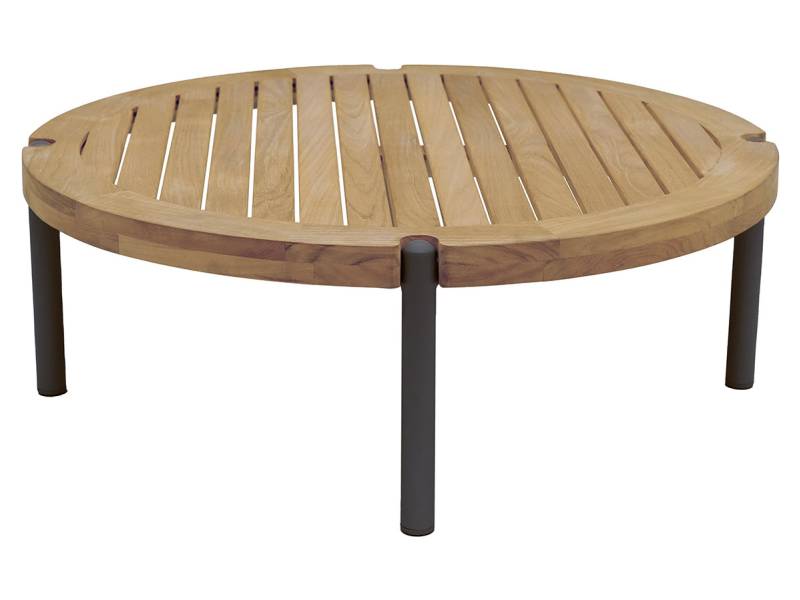 Stern Taro Beistelltisch 80x28 cm, anthrazit matt Teak