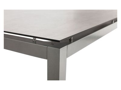 Stern Tischsystem: Alu Tischgestell 130 x 80 cm graphit + freiwählbare Tischplatte