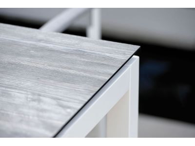 Stern Tischsystem: Alu Tischgestell 130 x 80 cm weiß + freiwählbare Tischplatte