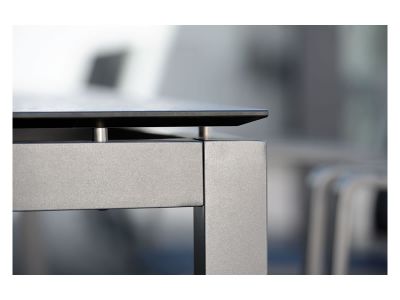 Stern Tischsystem: Alu Tischgestell 160 x 90 cm graphit + freiwählbare Tischplatte