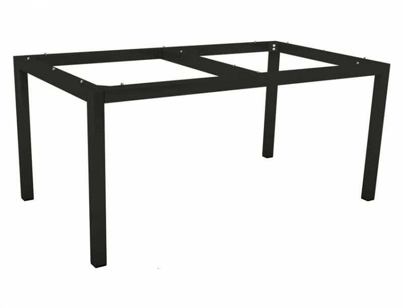 Stern Tischsystem: Alu Tischgestell 160 x 90 cm schwarz matt + freiwählbare Tischplatte