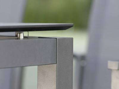 Stern Tischsystem: Alu Tischgestell 80 x 80 cm anthrazit + freiwählbare Tischplatte