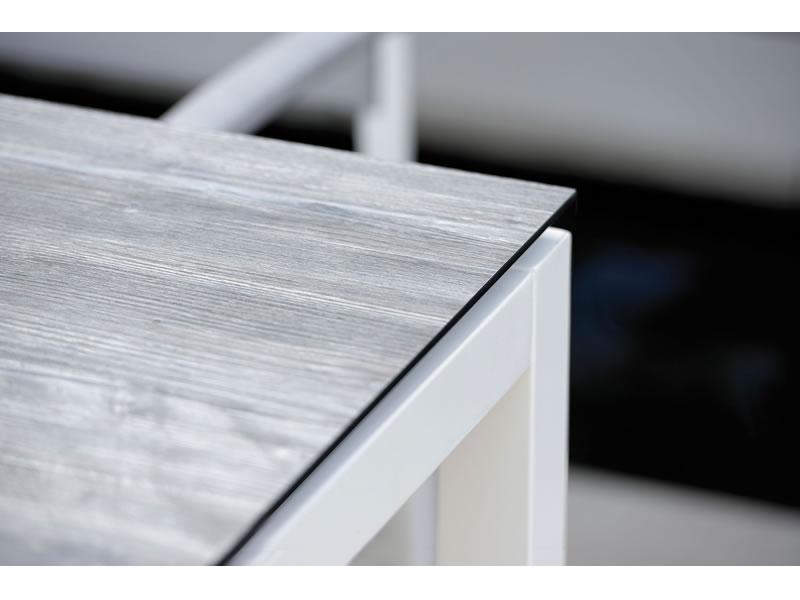Stern Tischsystem: Alu Tischgestell 90 x 90 cm weiß + freiwählbare  Tischplatte - Gartenmöbel Hamburg Shop