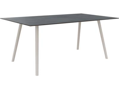 Stern Tischsystem Interno 180 x 100 cm, Alu Rundrohr greige + freiwählbare Tischplatte