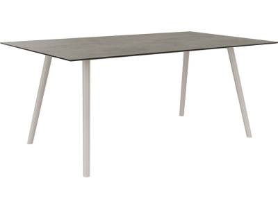 Stern Tischsystem Interno 180 x 100 cm, Alu Rundrohr greige + freiwählbare Tischplatte