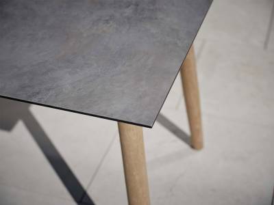 Stern Tischsystem Interno 180 x 100 cm, Teak Beine + freiwählbare Tischplatte