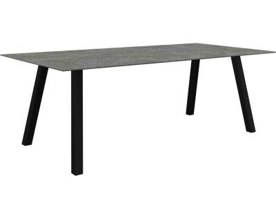 Stern Tischsystem Interno 180 x 100 cm, Tischgestell Alu Vierkantrohr schwarz matt + freiwählbare Tischplatte