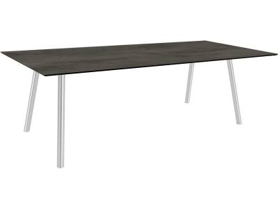 Stern Tischsystem Interno 220 x 100 cm, Edelstahl Rundrohr + freiwählbare Tischplatte