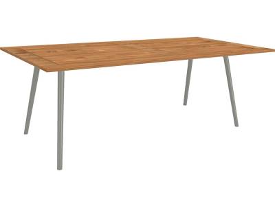 Stern Tischsystem Interno 220 x 100 cm, Tischgestell Alu Rundrohr graphit + freiwählbare Tischplatte