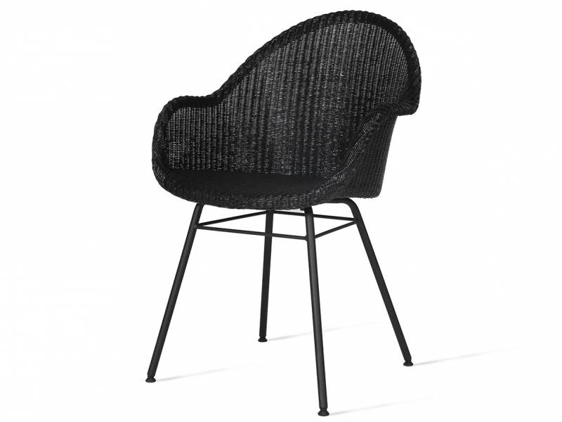 Vincent Sheppard Avril HB Dining Stuhl, steel a base, schwarz