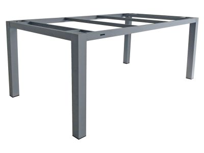 ZEBRA Alus, Tischgestell Aluminium palladium mit Platte, 180x100 cm