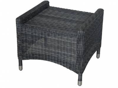 ZEBRA Novus Hocker, Rundgeflecht grey black