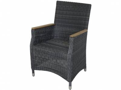 ZEBRA Novus Sessel, Rundgeflecht grey black